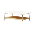 **Zwevende Salontafel met Houten Ondersteuning**