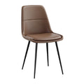 **Moderne leren stoel met metalen poten**